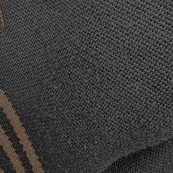 Bogner Mens M Vintage Wool Blend Black Blue Brown Embroidered Neck Zip Sweater - Picture 6 of 14